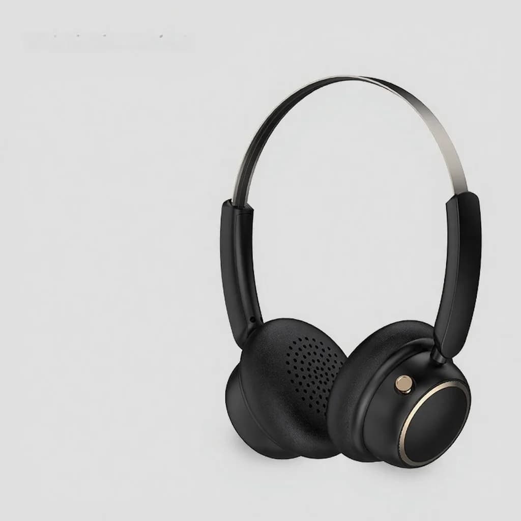 Retro trådlösa Bluetooth-hörlurar med metallhuvudband och lång batteritid
