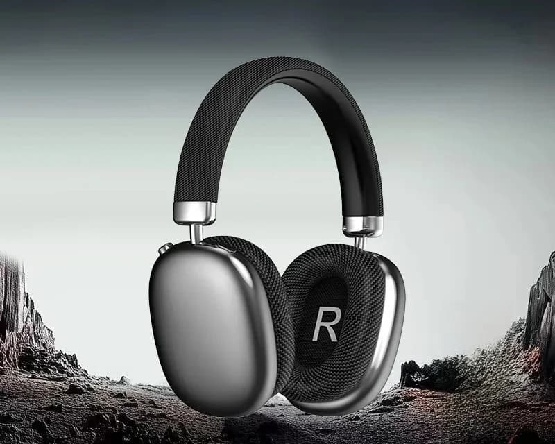 Over-ear Bluetooth-hörlurar med rattknapp, FM-radio och lång batteritid