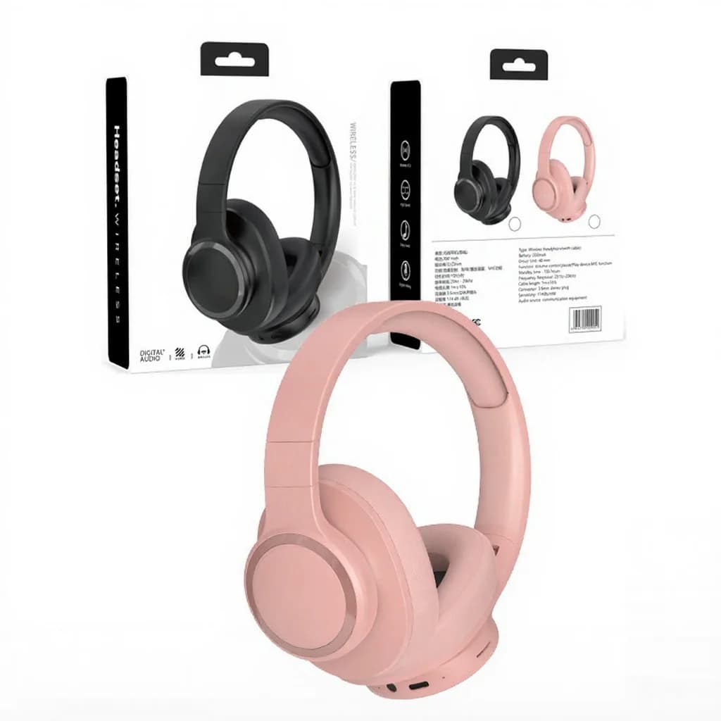 Trådlösa over-ear-hörlurar med lång batteritid och Bluetooth 5.4