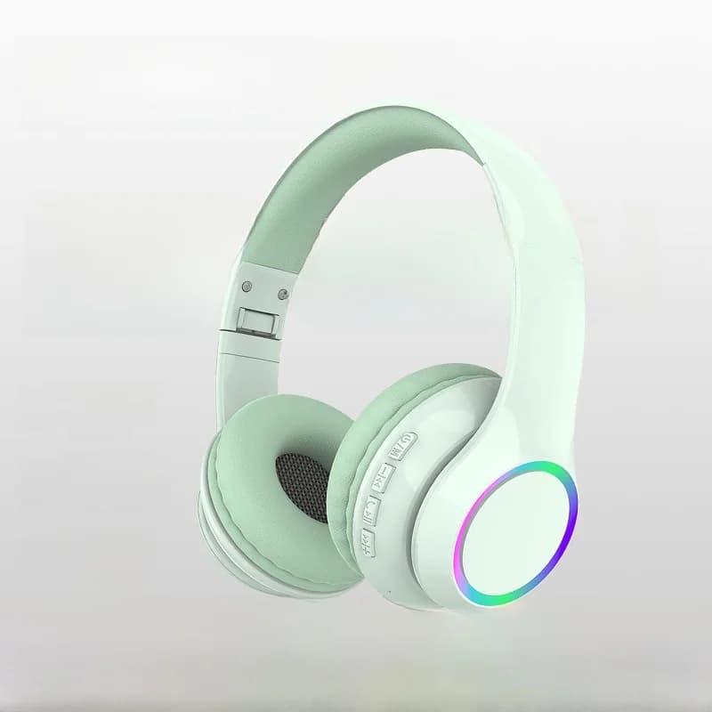 Trådlösa Bluetooth-hörlurar med LED-ljus och mikrofon