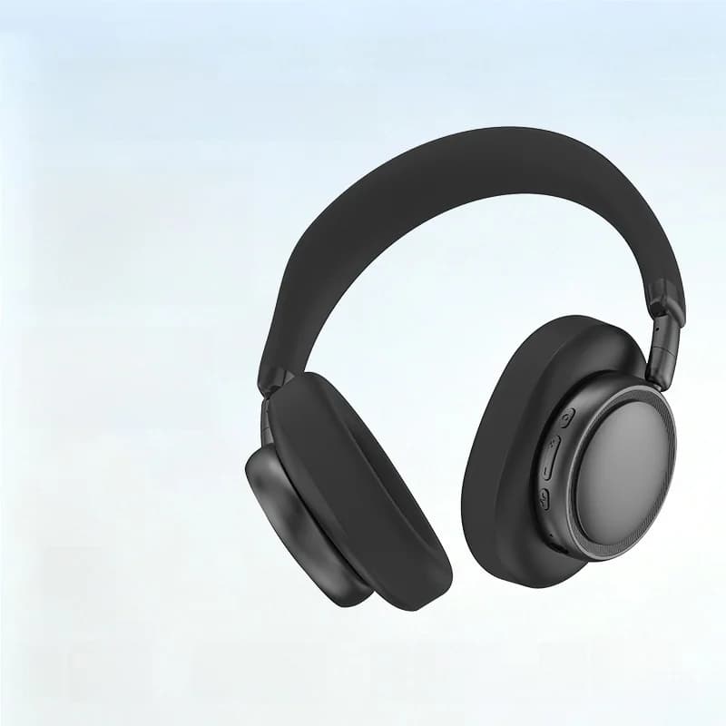 On-ear trådlösa Bluetooth-hörlurar med djup bas och Type-C-laddning