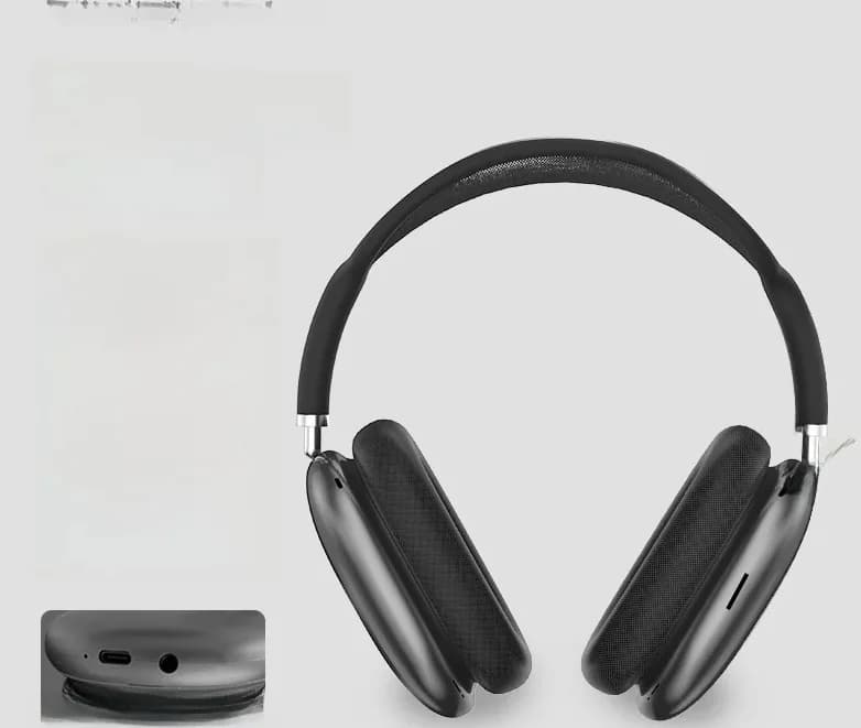 Bluetooth 5.4-hörlurar (över örat) med vridratt och FM-radio