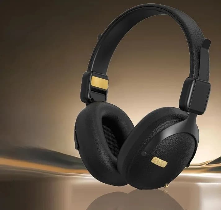 Retro trådlösa över-örat hörlurar med Bluetooth 5.4 och lång batteritid