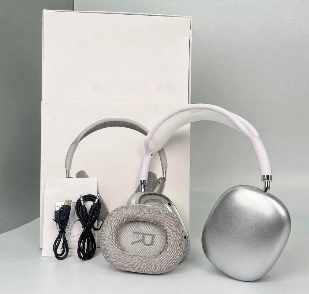 Trådlösa on-ear-hörlurar med magnetiska öronkåpor och mesh-huvudbygel