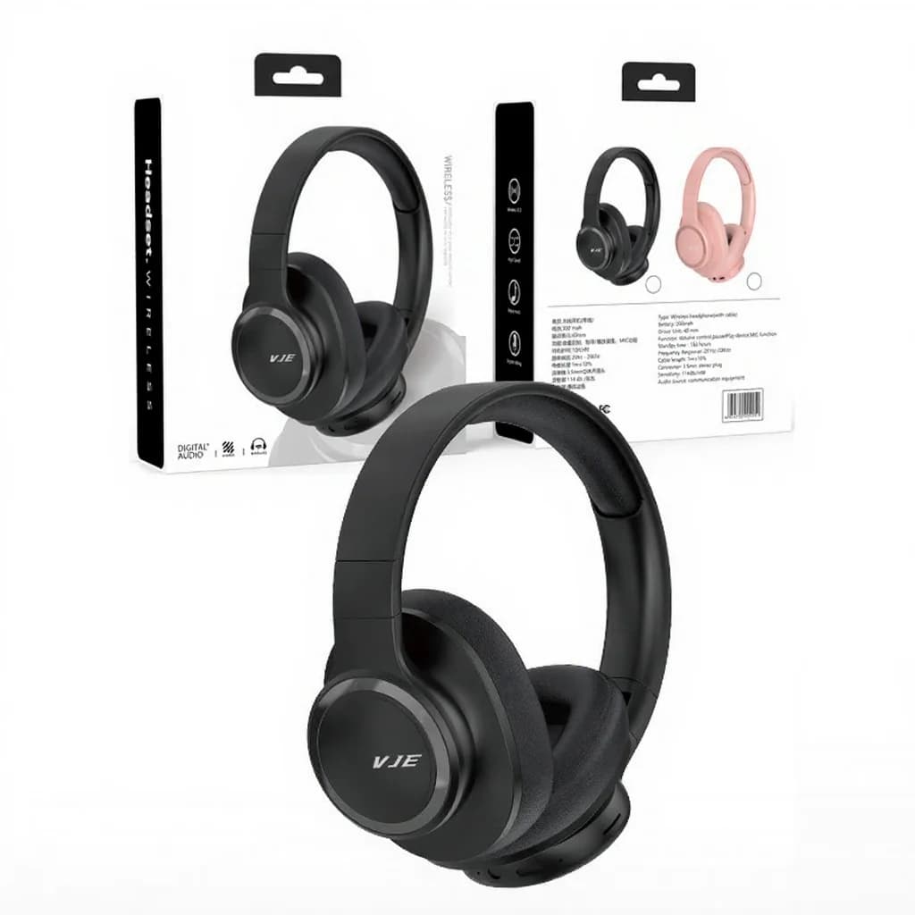Trådlösa over-ear-hörlurar med lång batteritid och Bluetooth 5.4