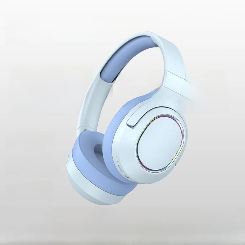 Trådlösa Bluetooth-hörlurar med LED-ljus och FM-radio