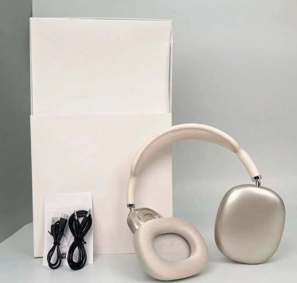 Trådlösa on-ear-hörlurar med magnetiska öronkåpor och mesh-huvudbygel