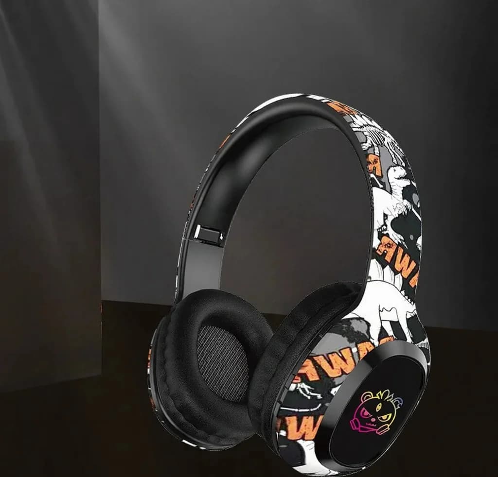 Bluetooth-öronhörlurar med FM-radio och LED-ljus