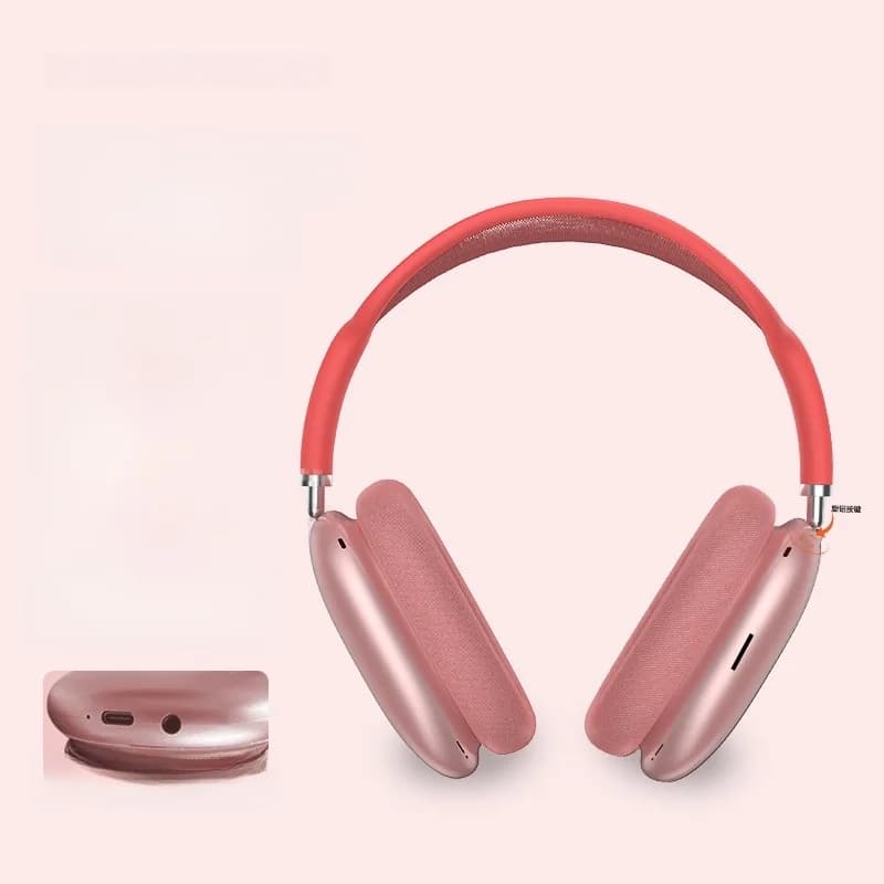 Bluetooth 5.4-hörlurar (över örat) med vridratt och FM-radio