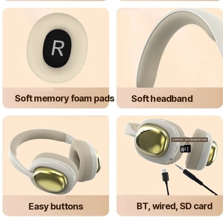 Trådlösa Bluetooth-hörlurar med FM-radio och stereoljud