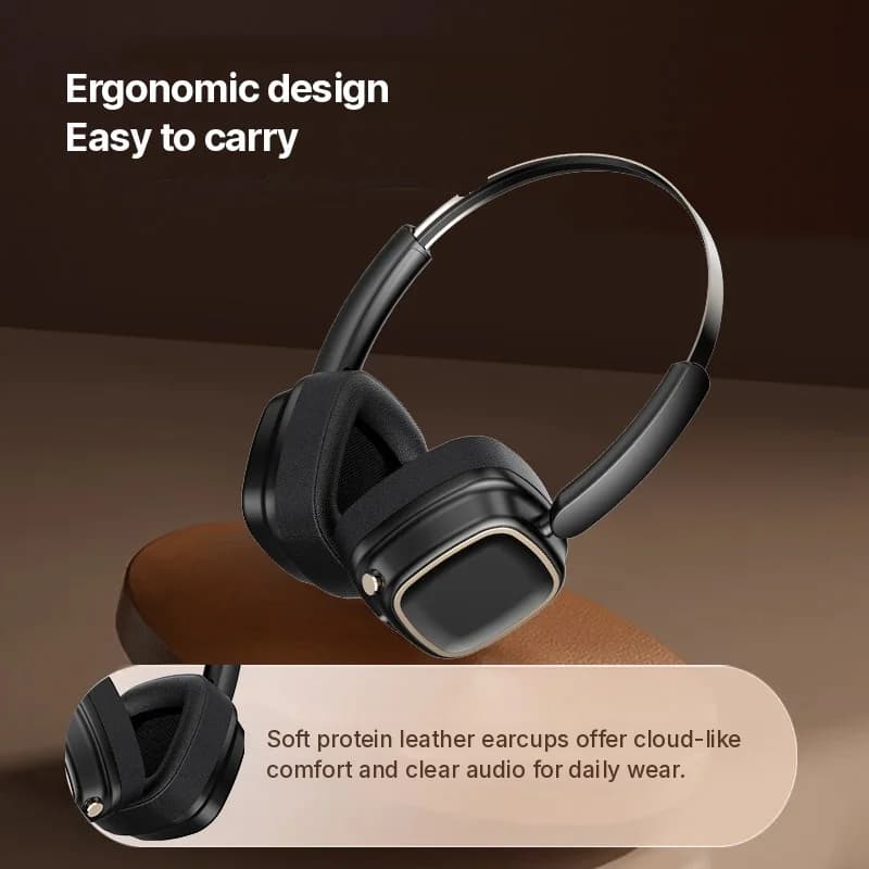 Retro trådlösa hörlurar Bluetooth 5.4 Stereo Bas