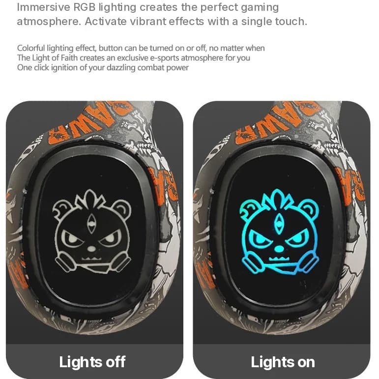 On-ear Bluetooth-hörlurar med FM-radio och LED-ljus