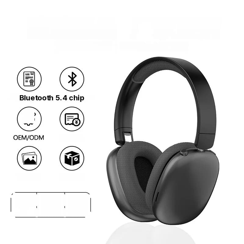 Trådlösa over-ear Bluetooth-hörlurar med FM-radio och TF-kortplats