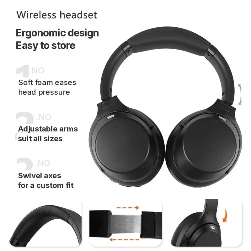 Trådlösa Bluetooth-hörlurar med aktiv brusreducering