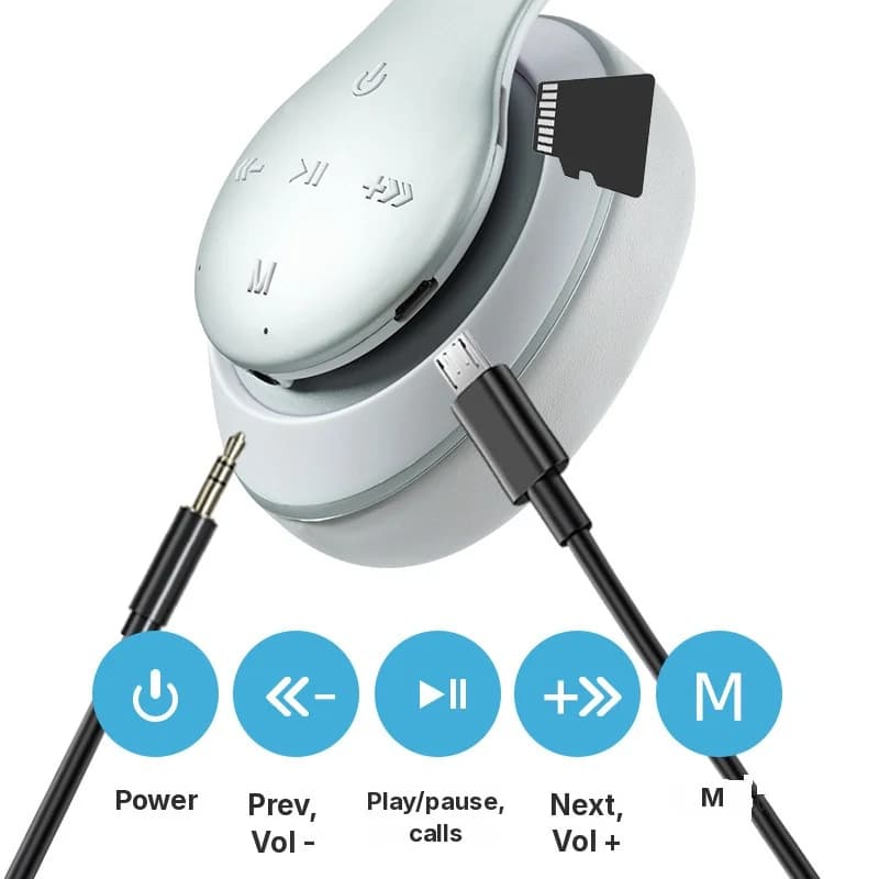 Trådlösa Bluetooth-hörlurar med lång batteritid