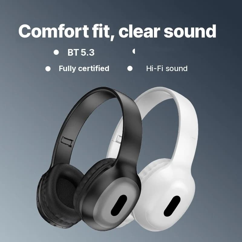 Bluetooth-hörlurar (över örat) med TF-kortplats och AUX-ingång