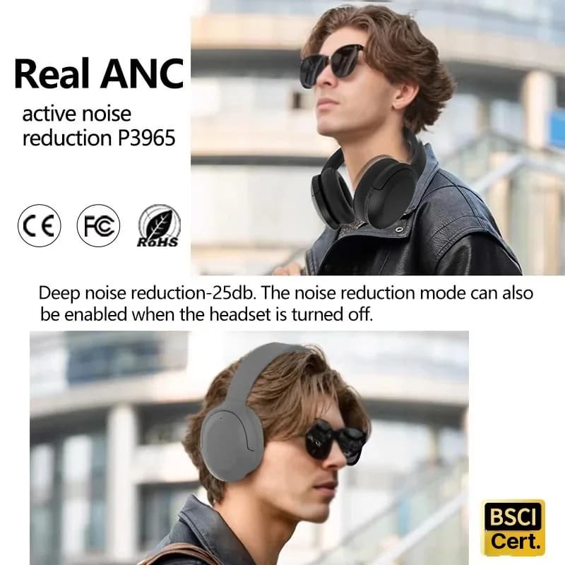 Aktiva brusreducerande Bluetooth-hörlurar över örat 5.4