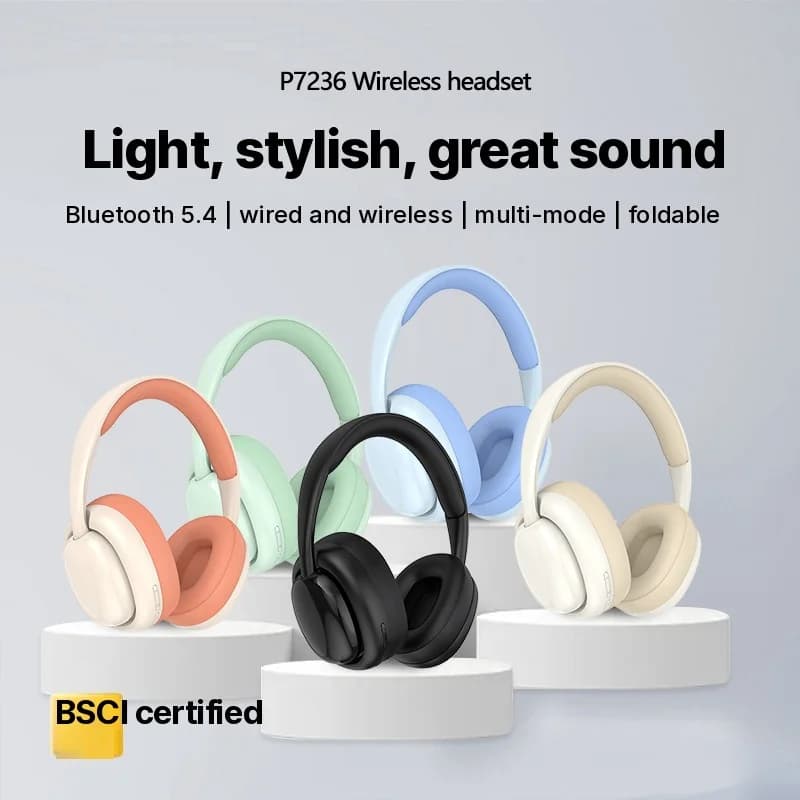 Trådlösa Bluetooth-hörlurar med FM-radio och TF-kortplats