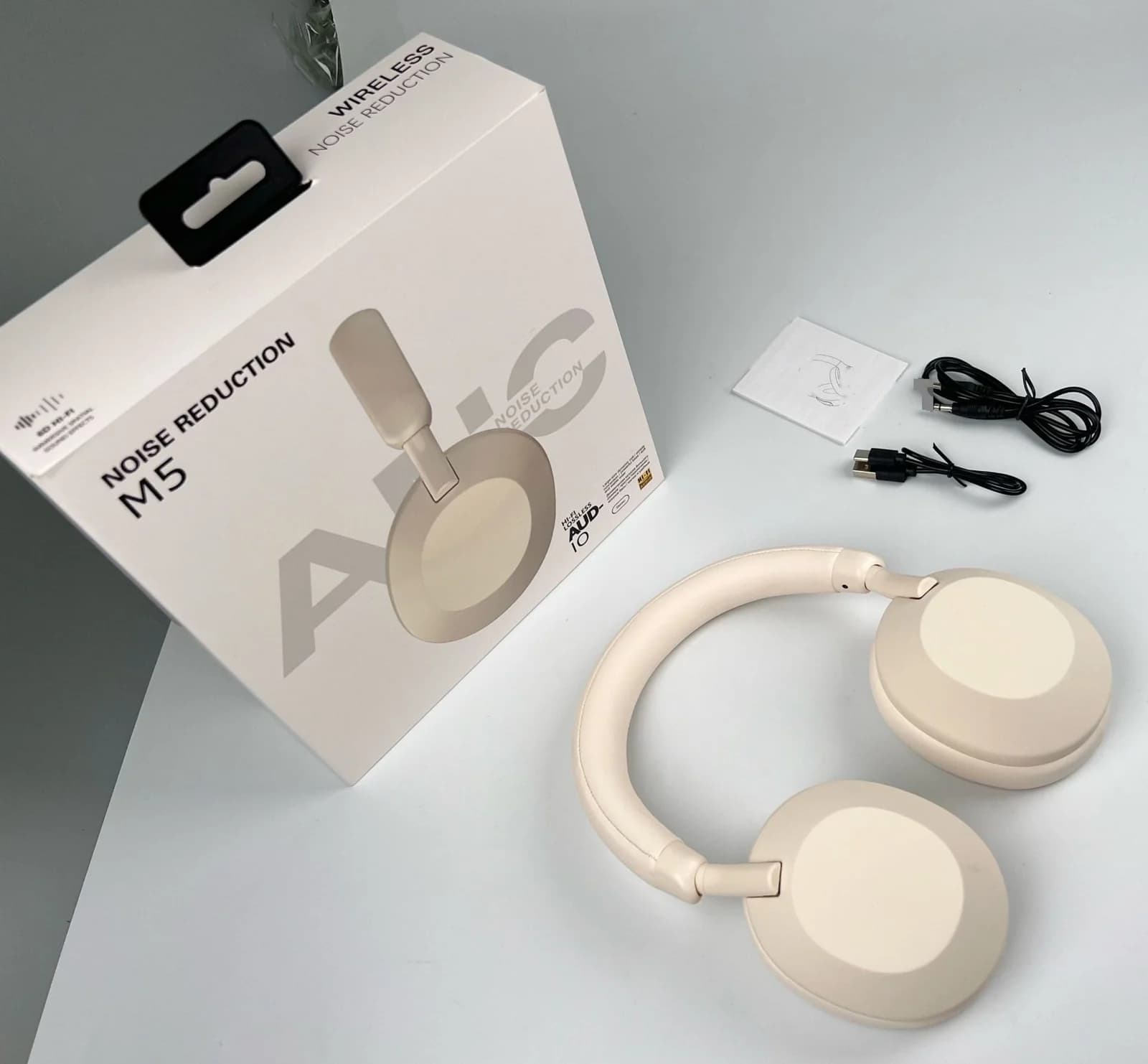 ANC-trådlösa Bluetooth-hörlurar med aktiv brusreducering