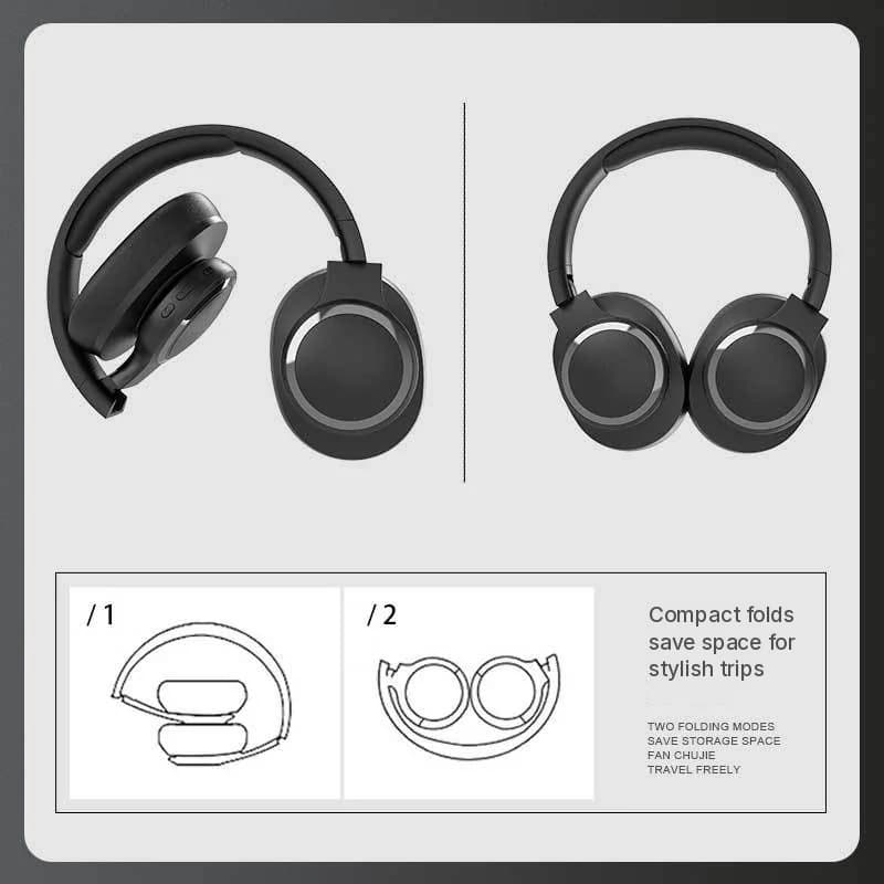 Trådlösa Bluetooth-hörlurar med FM-radio och TF-kortplats