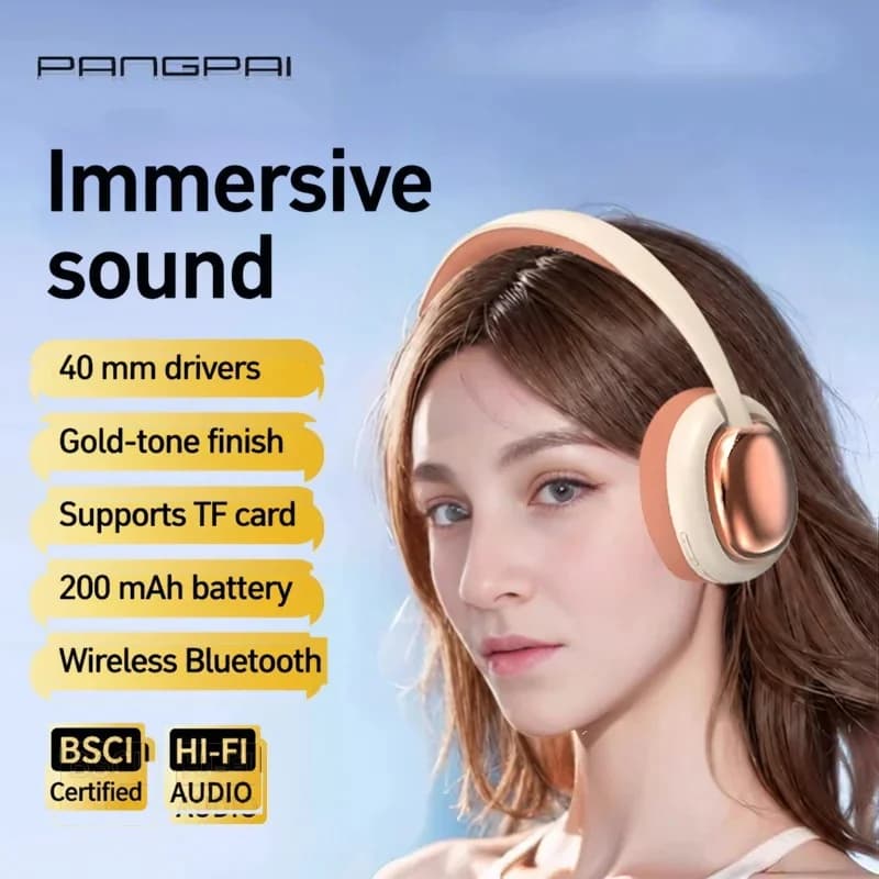 Trådlösa Bluetooth-hörlurar med mikrofon och 40 mm-element