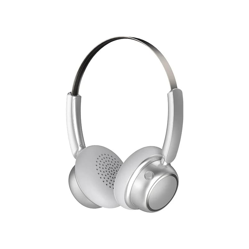 Retro trådlösa Bluetooth-hörlurar med metallbygel och lång batteritid