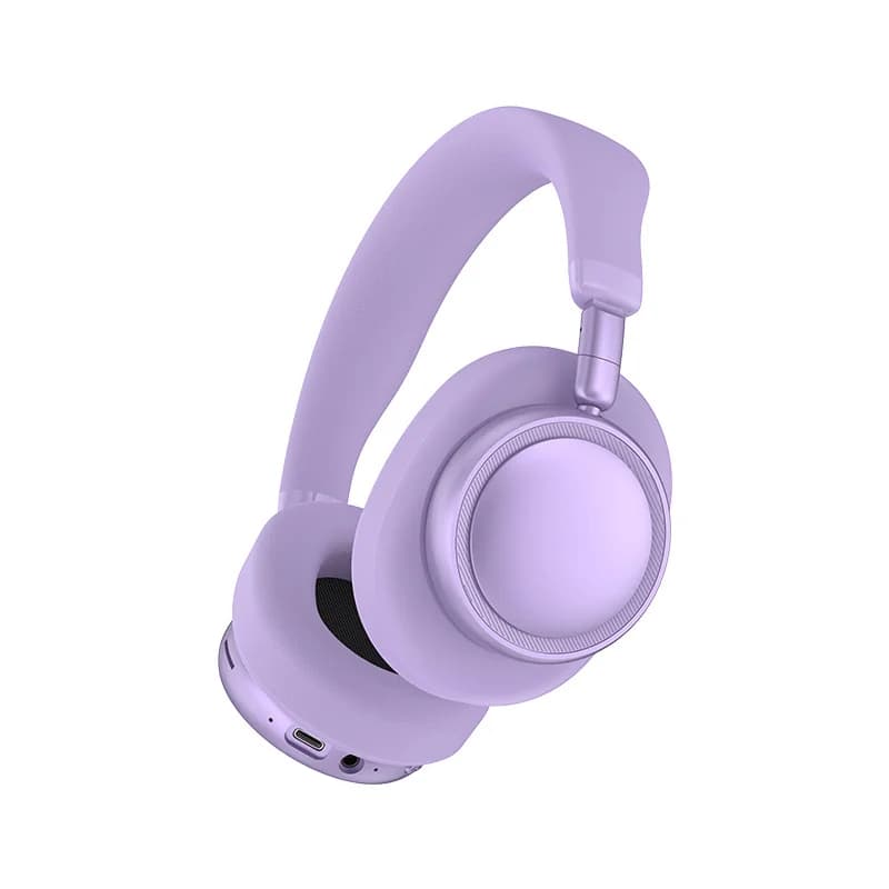 On-ear trådlösa Bluetooth-hörlurar med djup bas och Type-C-laddning