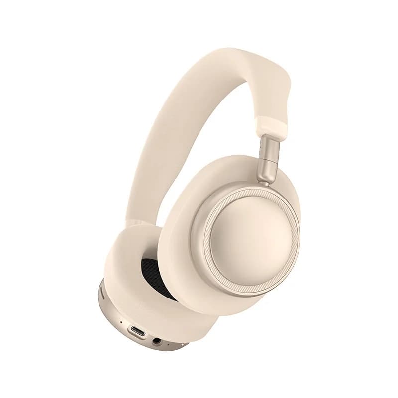 On-ear trådlösa Bluetooth-hörlurar med djup bas och Type-C-laddning