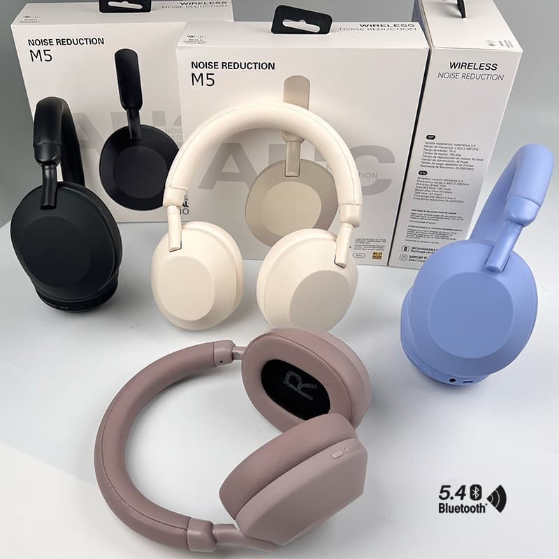 Trådlösa Bluetooth-hörlurar med aktiv brusreducering över örat
