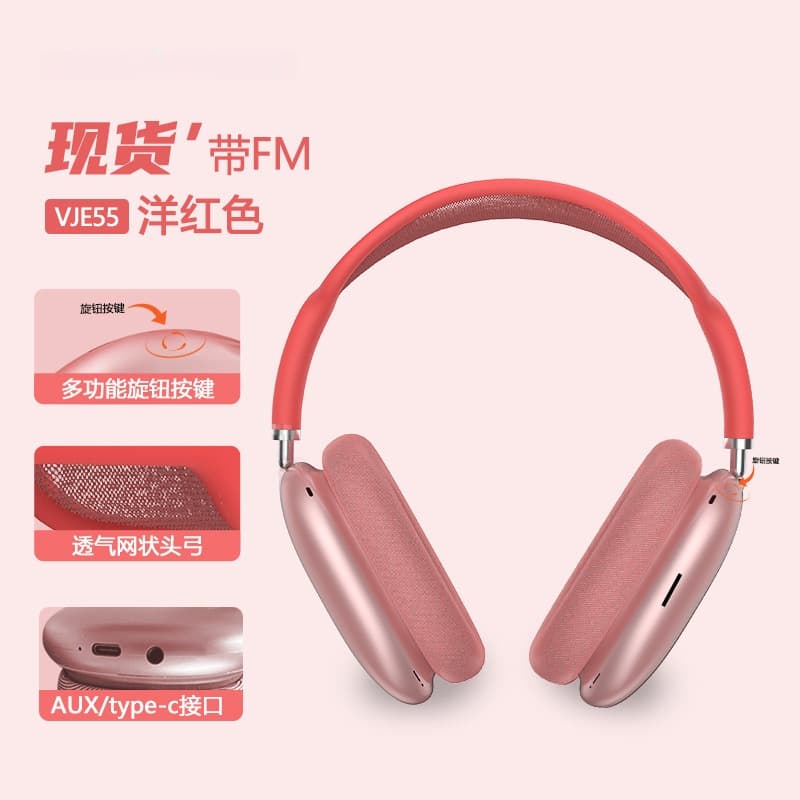 Bluetooth 5.4 on-ear-hörlurar med vridratt och FM-radio